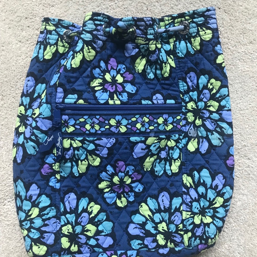 Vera Bradley Indigo Pop Backpack Sling Bag
